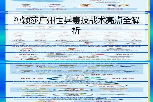 孙颖莎广州世乒赛技战术亮点全解析